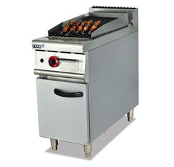 Gas Lava Rock Broiler With Cabinet